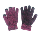 Maxbell 3xWomen Winter Beanie Hat Scarf Hat Knitted Gloves Fleece Lining Rose red