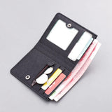 Maxbell 2xMen Canvas Wallet Short Money Bag Casual Style ID Card Bifold Black