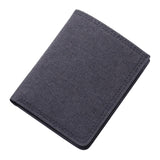 Maxbell 2xMen Canvas Wallet Short Money Bag Casual Style ID Card Bifold Black