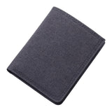 Maxbell 2xMen Canvas Wallet Short Money Bag Casual Style ID Card Bifold Black