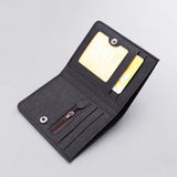 Maxbell 3xMen Canvas Wallet Short Money Bag Casual Style ID Card Bifold Black