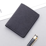 Maxbell 6xMen Canvas Wallet Short Money Bag Casual Style ID Card Bifold Black
