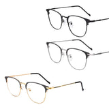 Maxbell 2xBlue Light Blocking Glasses Clear Lens Metal Frame for Sleep Better Gold