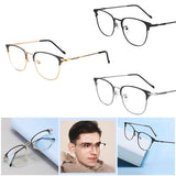 Maxbell 4xBlue Light Blocking Glasses Clear Lens Metal Frame for Sleep Better Gold
