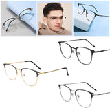 Maxbell 4xBlue Light Blocking Glasses Clear Lens Metal Frame for Sleep Better Gold