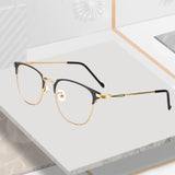 Maxbell 3xBlue Light Blocking Glasses Clear Lens Metal Frame for Sleep Better Gold