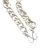 Maxbell 2xBag Chain Strap Charms Flat Crossbody DIY Handbag Purse Silver 60cm