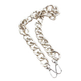 Maxbell 4xBag Chain Strap Charms Flat Crossbody DIY Handbag Purse Silver 60cm