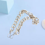 Maxbell 6xBag Chain Strap Charms Flat Crossbody DIY Handbag Purse Silver 60cm