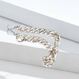 Maxbell 2xBag Chain Strap Charms Flat Crossbody DIY Handbag Purse Silver 60cm