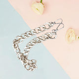 Maxbell 5xBag Chain Strap Charms Flat Crossbody DIY Handbag Purse Silver 60cm