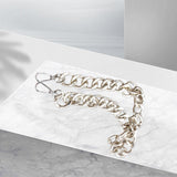 Maxbell 4xBag Chain Strap Charms Flat Crossbody DIY Handbag Purse Silver 60cm