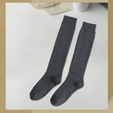 Maxbell 4xBreathable Cotton Mens Knee High Warm Long Winter Thick Socks  Dark grey