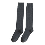 Maxbell 4xBreathable Cotton Mens Knee High Warm Long Winter Thick Socks  Dark grey
