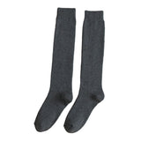 Maxbell 4xBreathable Cotton Mens Knee High Warm Long Winter Thick Socks  Dark grey