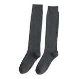 Maxbell 2xBreathable Cotton Mens Knee High Warm Long Winter Thick Socks  Dark grey