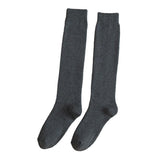 Maxbell 3xBreathable Cotton Mens Knee High Warm Long Winter Thick Socks  Dark grey
