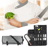 Maxbell 2xChef Knives Roll Bag Adjustable Straps for Cooking Tools Meat Knives
