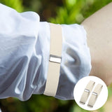 Maxbell 3x2 Pieces Fashion Mens Shirt Sleeve Holder Elasticated Armbands Women White