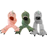 Maxbell Adorable 3-in-1 Winter Beanie Hat Scarf Gloves for Children Boys Girls Pink