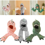 Maxbell Adorable 3-in-1 Winter Beanie Hat Scarf Gloves for Children Boys Girls Pink