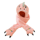 Maxbell Adorable 3-in-1 Winter Beanie Hat Scarf Gloves for Children Boys Girls Pink