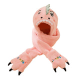 Maxbell Adorable 3-in-1 Winter Beanie Hat Scarf Gloves for Children Boys Girls Pink