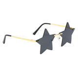 Maxbell 2 Pieces Star Sun Glasses for Men Women Personality Traveling Glasses