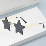 Maxbell 2 Pieces Star Sun Glasses for Men Women Personality Traveling Glasses