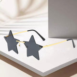 Maxbell 2 Pieces Star Sun Glasses for Men Women Personality Traveling Glasses