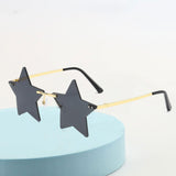Maxbell 2 Pieces Star Sun Glasses for Men Women Personality Traveling Glasses