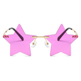 Maxbell 2 Pieces Star Sun Glasses for Men Women Personality Traveling Glasses