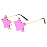 Maxbell 2 Pieces Star Sun Glasses for Men Women Personality Traveling Glasses
