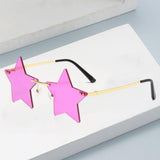 Maxbell 2 Pieces Star Sun Glasses for Men Women Personality Traveling Glasses