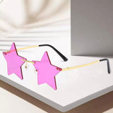 Maxbell 2 Pieces Star Sun Glasses for Men Women Personality Traveling Glasses