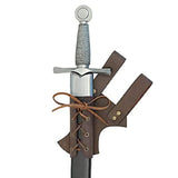 Maxbell 4xMedieval Belt Sword Sheath Dagger Rapier Waist Scabbard for Cosplay Brown