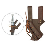 Maxbell 4xMedieval Belt Sword Sheath Dagger Rapier Waist Scabbard for Cosplay Brown