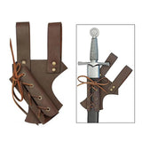 Maxbell 4xMedieval Belt Sword Sheath Dagger Rapier Waist Scabbard for Cosplay Brown