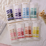 Maxbell Colored Hair Clips Girls Headwear Lady One-Word Hairpin Green Blue Purple