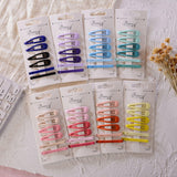 Maxbell Colored Hair Clips Girls Headwear Lady One-Word Hairpin Yellow Pink Red