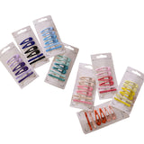Maxbell Colored Hair Clips Girls Headwear Lady One-Word Hairpin Yellow Pink Red
