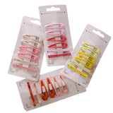 Maxbell Colored Hair Clips Girls Headwear Lady One-Word Hairpin Yellow Pink Red