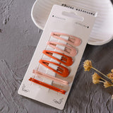 Maxbell Colored Hair Clips Girls Headwear Lady One-Word Hairpin Yellow Pink Red