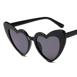 Maxbell Fashion Women Sunglasses Heart-Shape Eyewear Cat Eye Hippy Boho Lady black