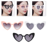 Maxbell Fashion Women Sunglasses Heart-Shape Eyewear Cat Eye Hippy Boho Lady black