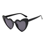 Maxbell Fashion Women Sunglasses Heart-Shape Eyewear Cat Eye Hippy Boho Lady black
