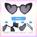 Maxbell Fashion Women Sunglasses Heart-Shape Eyewear Cat Eye Hippy Boho Lady black