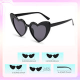 Maxbell Fashion Women Sunglasses Heart-Shape Eyewear Cat Eye Hippy Boho Lady black