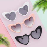 Maxbell Fashion Women Sunglasses Heart-Shape Eyewear Cat Eye Hippy Boho Lady black