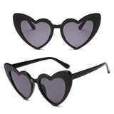 Maxbell Fashion Women Sunglasses Heart-Shape Eyewear Cat Eye Hippy Boho Lady black